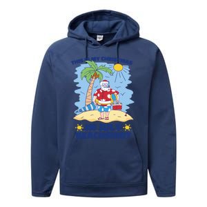 This Is My Christmas In July Beachshirt Funny Xmas Santa Performance Fleece Hoodie