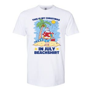 This Is My Christmas In July Beachshirt Funny Xmas Santa Softstyle CVC T-Shirt