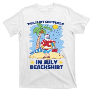 This Is My Christmas In July Beachshirt Funny Xmas Santa T-Shirt