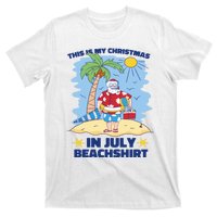 This Is My Christmas In July Beachshirt Funny Xmas Santa T-Shirt