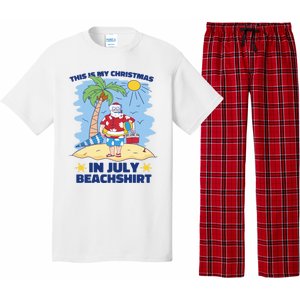 This Is My Christmas In July Beachshirt Funny Xmas Santa Pajama Set