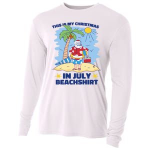 This Is My Christmas In July Beachshirt Funny Xmas Santa Cooling Performance Long Sleeve Crew