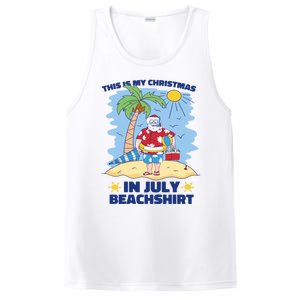 This Is My Christmas In July Beachshirt Funny Xmas Santa PosiCharge Competitor Tank