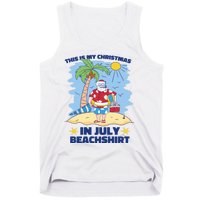 This Is My Christmas In July Beachshirt Funny Xmas Santa Tank Top