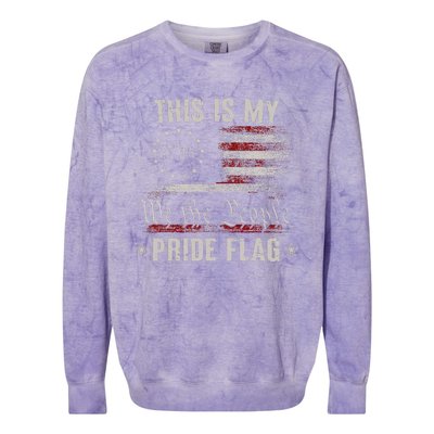 This Is My Pride Flag 1776 American 4th of July Patriotic Colorblast Crewneck Sweatshirt