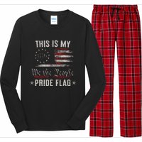 This Is My Pride Flag 1776 American 4th of July Patriotic Long Sleeve Pajama Set