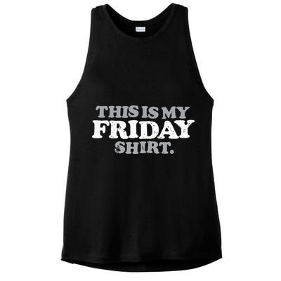 This Is My Friday Funny Vintage Retro Distressed Ladies PosiCharge Tri-Blend Wicking Tank
