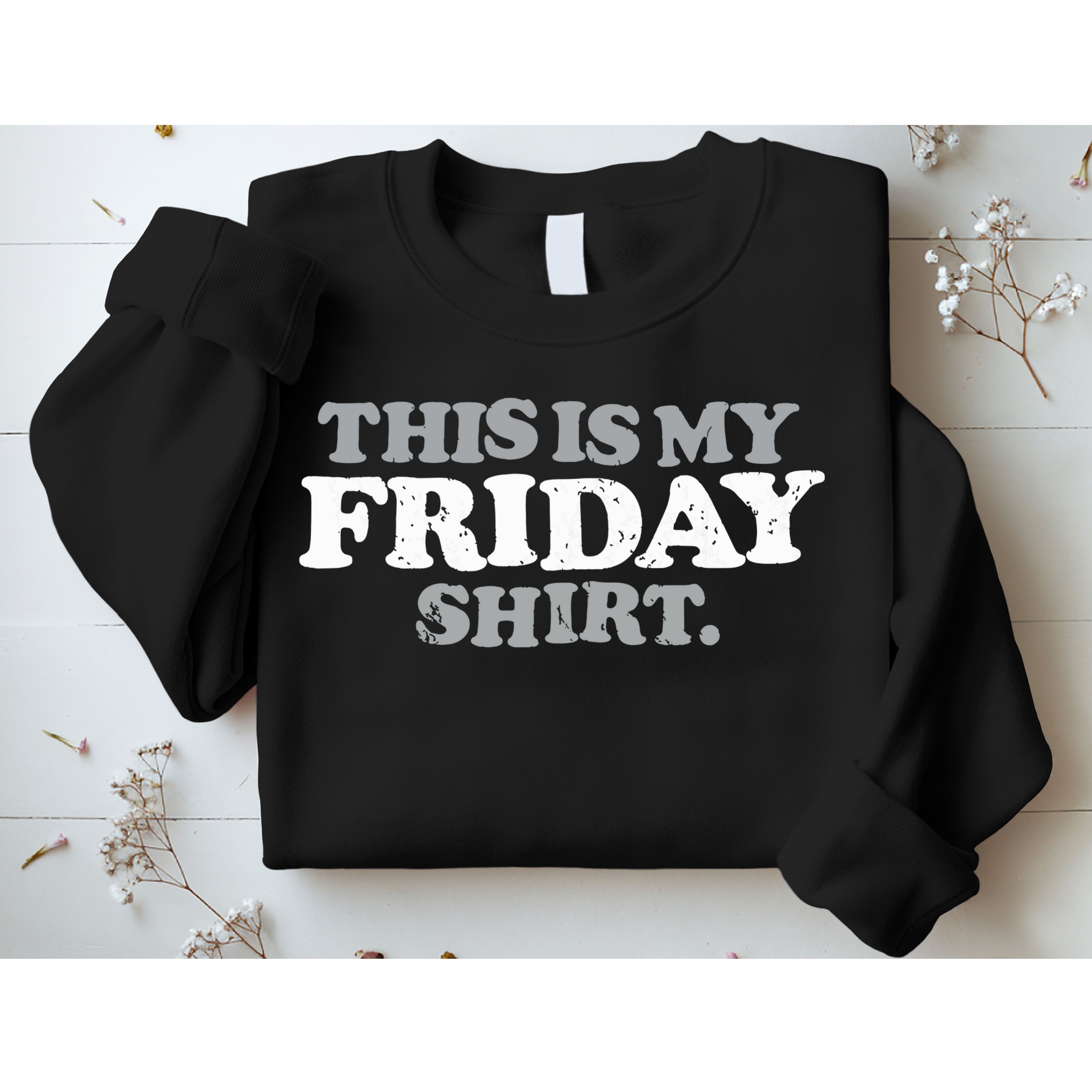 This Is My Friday Funny Vintage Retro Distressed Sweatshirt