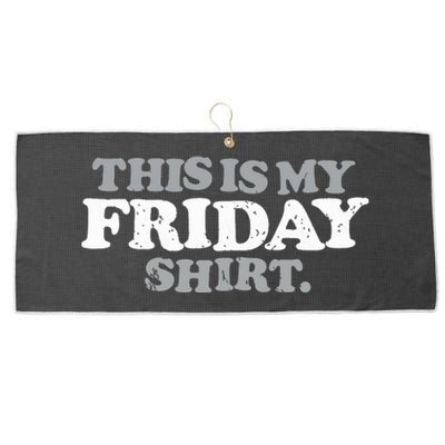 This Is My Friday Funny Vintage Retro Distressed Large Microfiber Waffle Golf Towel