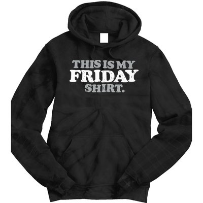 This Is My Friday Funny Vintage Retro Distressed Tie Dye Hoodie