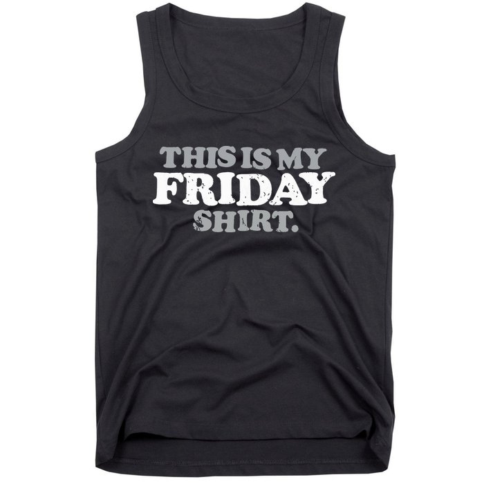 This Is My Friday Funny Vintage Retro Distressed Tank Top