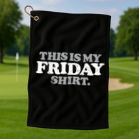 This Is My Friday Funny Vintage Retro Distressed Golf Towel