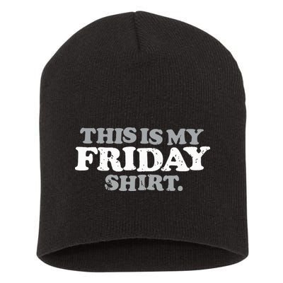This Is My Friday Funny Vintage Retro Distressed Short Acrylic Beanie