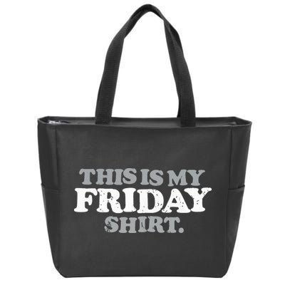 This Is My Friday Funny Vintage Retro Distressed Zip Tote Bag