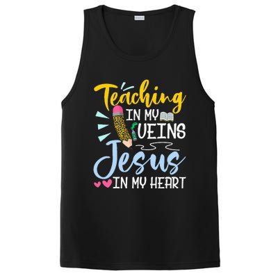 Teaching In My Veins Jesus In My Heart Christian Teacher PosiCharge Competitor Tank