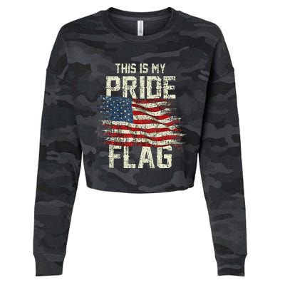 This Is My Pride Flag USA American 4th Of July Patriotic Tank Top Cropped Pullover Crew