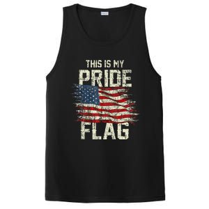 This Is My Pride Flag USA American 4th Of July Patriotic Tank Top PosiCharge Competitor Tank