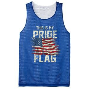 This Is My Pride Flag USA American 4th Of July Patriotic Tank Top Mesh Reversible Basketball Jersey Tank