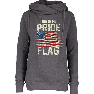 This Is My Pride Flag USA American 4th Of July Patriotic Tank Top Womens Funnel Neck Pullover Hood