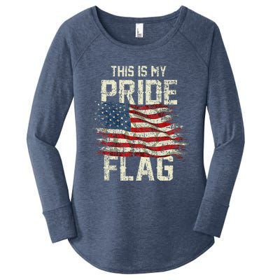 This Is My Pride Flag USA American 4th Of July Patriotic Tank Top Women's Perfect Tri Tunic Long Sleeve Shirt