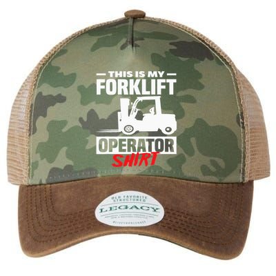This Is My Forklift Operator Forklift Legacy Tie Dye Trucker Hat