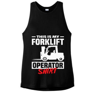 This Is My Forklift Operator Forklift Ladies PosiCharge Tri-Blend Wicking Tank