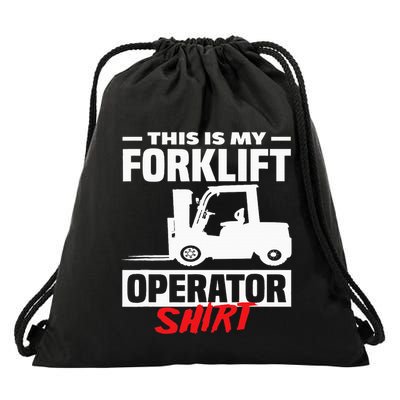 This Is My Forklift Operator Forklift Drawstring Bag