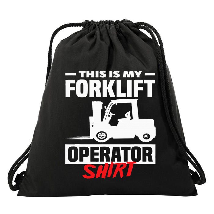 This Is My Forklift Operator Forklift Drawstring Bag