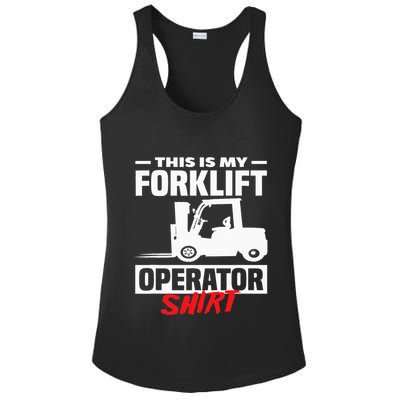 This Is My Forklift Operator Forklift Ladies PosiCharge Competitor Racerback Tank