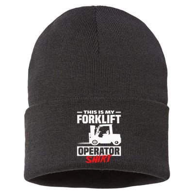 This Is My Forklift Operator Forklift Sustainable Knit Beanie