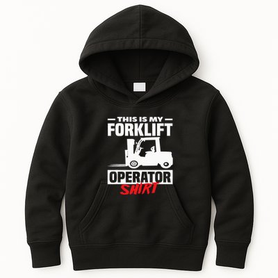This Is My Forklift Operator Forklift Kids Hoodie