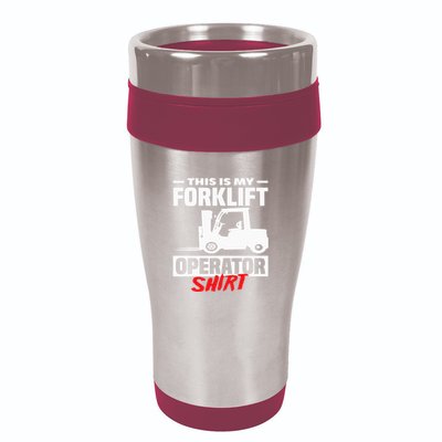This Is My Forklift Operator Forklift 16oz Travel Tumbler