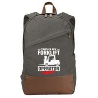 This Is My Forklift Operator Forklift Cotton Canvas Backpack