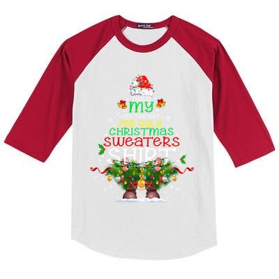 This Is My ItS Too Hot For Ugly Christmas Sweaters Great Gift Kids Colorblock Raglan Jersey