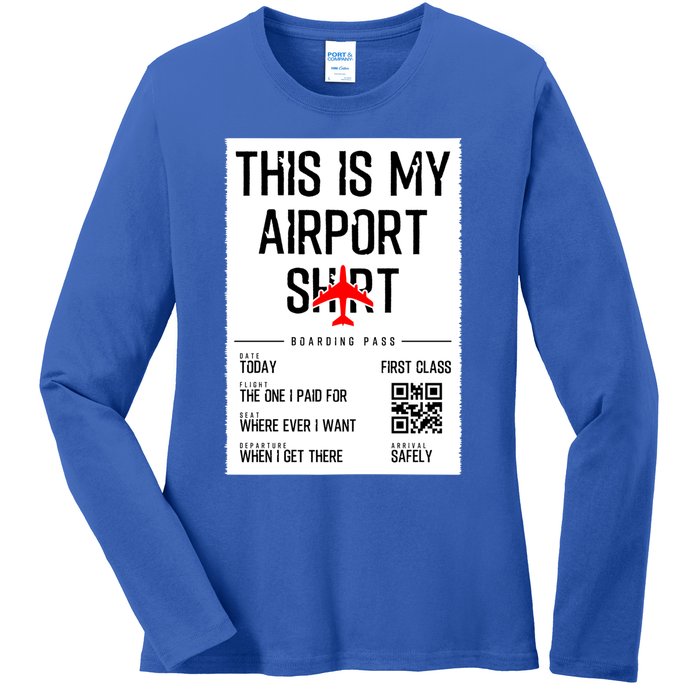 This Is My Airpor Family Travel Gift Ladies Long Sleeve Shirt