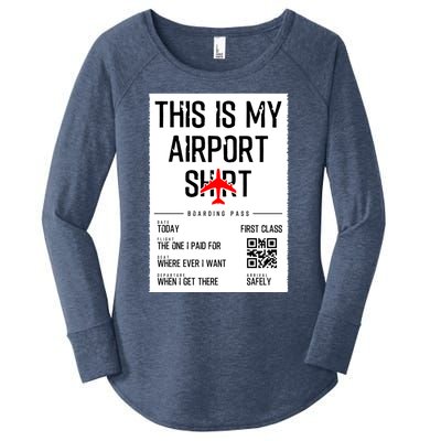 This Is My Airpor Family Travel Gift Women's Perfect Tri Tunic Long Sleeve Shirt