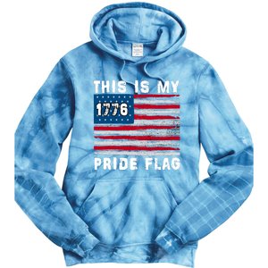 This Is My Pride Flag USA American 4th Of July Patriotic Tie Dye Hoodie