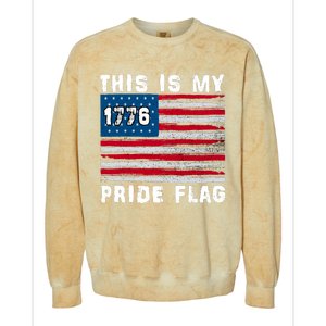 This Is My Pride Flag USA American 4th Of July Patriotic Colorblast Crewneck Sweatshirt