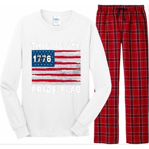 This Is My Pride Flag USA American 4th Of July Patriotic Long Sleeve Pajama Set