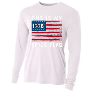 This Is My Pride Flag USA American 4th Of July Patriotic Cooling Performance Long Sleeve Crew