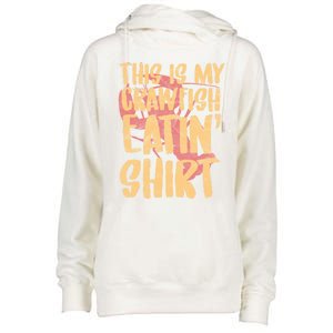 This Is My Crawfish Eatin Gift Boil Season Gift Womens Funnel Neck Pullover Hood