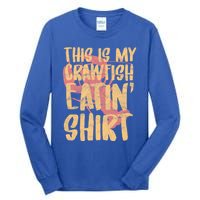 This Is My Crawfish Eatin Gift Boil Season Gift Tall Long Sleeve T-Shirt