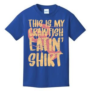 This Is My Crawfish Eatin Gift Boil Season Gift Kids T-Shirt