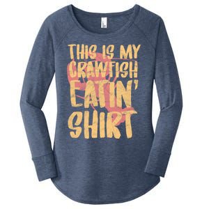 This Is My Crawfish Eatin Gift Boil Season Gift Women's Perfect Tri Tunic Long Sleeve Shirt