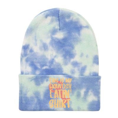 This Is My Crawfish Eatin Gift Boil Season Gift Tie Dye 12in Knit Beanie