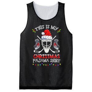 This Is My Christmas Pajama Funny Ice hockey Christmas Mesh Reversible Basketball Jersey Tank