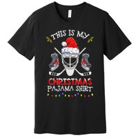 This Is My Christmas Pajama Funny Ice hockey Christmas Premium T-Shirt