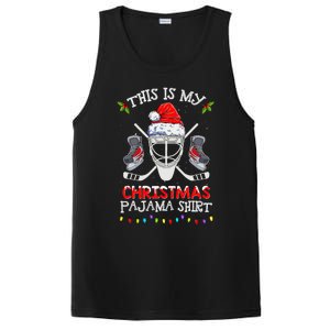 This Is My Christmas Pajama Funny Ice hockey Christmas PosiCharge Competitor Tank