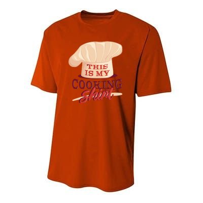 This Is My Cooking Shirt Chef Youth Performance Sprint T-Shirt