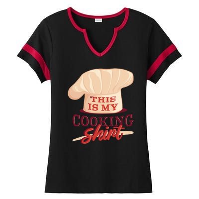 This Is My Cooking Shirt Chef Ladies Halftime Notch Neck Tee